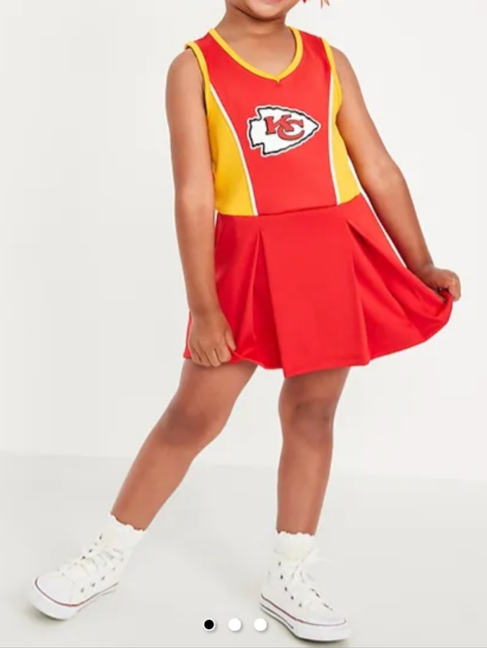 Kansas City Chiefs NFL Football Fan Pleated Dress Toddler Girls